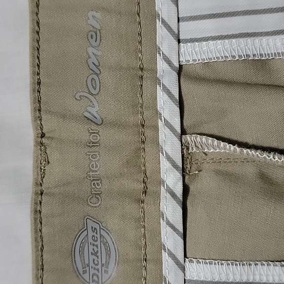 Women's Dickies Boot Cut Slim Fit Twill Pants, Khaki, Size 14R, NWT - Picture 5 of 12